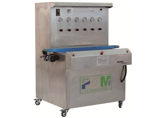 Rivelatore di perdita del filtrante della Sei-stazione Rotazione-sul filtro dell'olio che fa macchina